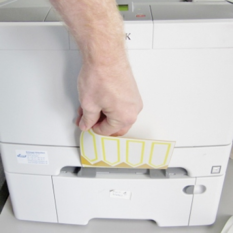 Wartungspfeil können mit einem Laserdrucker bedruckt werden