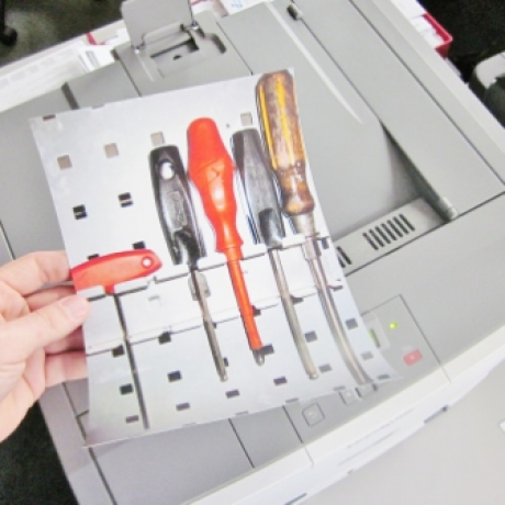 Werkzeugtafeletikett können mit einem Laserdrucker selbst bedruckt werden