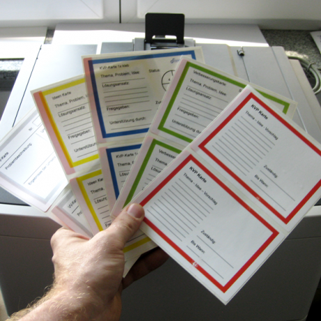 Individuelle Gestaltung der Verbesserungskarten mit Hilfe der KVP-Karte 1x kleb