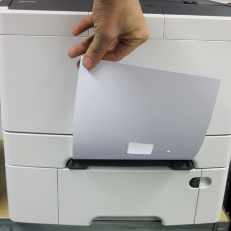 Das Deckblatt der Fokuszeitanzeige kann einfach mit einem Laserdrucker bedruckt werden