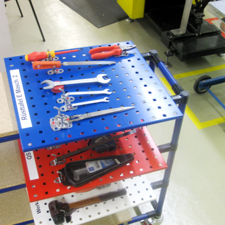 Mit der Lochplatte S  als Grundlage können Werkzeugtafeln selbst gestaltet werden