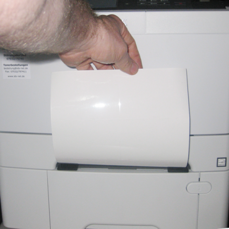 Anlagenvisukett A7T kann  mit jedem handelsüblichen Laserdrucker bedruckt werden.