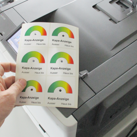 Die Etiketten des Anzeiger Mag können im Laserdrucker einfach bedruckt werden. Das bietet viele Gestaltungsmöglichkeiten.