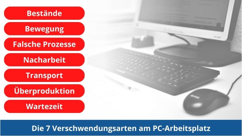 Das sind die 7 Verschwendungsarten am PC-Arbeitsplatz