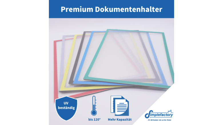 Premium Dokumentenhalter - Das i-Tüpfelchen für die professionelle Shopfloor-Tafel