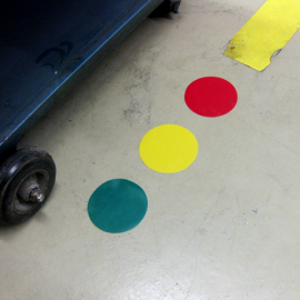 Farbige B-Punkt Grip 50 Klebepunkte kleben auf dem Boden 