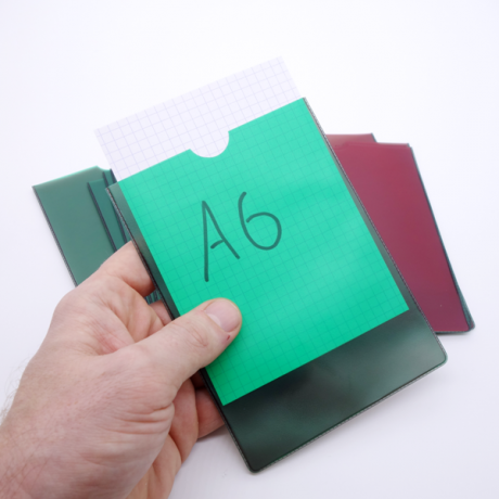 Steckkartenhülle A6 r-g passt für Steckkarten im A6 Format